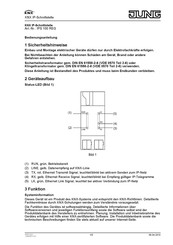 Jung IPS 100 REG Bedienungsanleitung