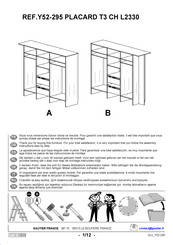 Gautier Y52-295 PLACARD T3 CH L2330 Montageanleitung