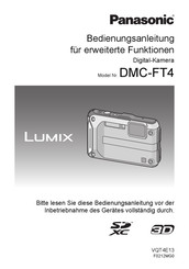 Panasonic Lumix DMCFT4EG Bedienungsanleitung Für Erweiterte Funktionen