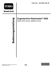 Toro Reelmaster 3550 Bedienungsanleitung
