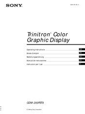 Sony Trinitron GDM-200PST9 Bedienungsanleitung