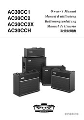 VOX Amplification AC30CC1 Bedienungsanleitung
