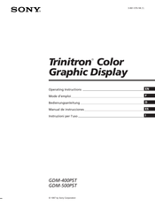 Sony Trinitron GDM-400PST Bedienungsanleitung