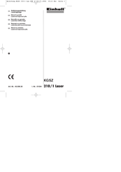 Einhell KGSZ 210/1 Laser Bedienungsanleitung