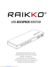 Raikko USB AccUPACK 8000TAB Bedienungsanleitung