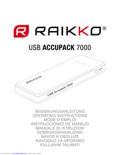 Raikko USB ACCUPACK 7000 Bedienungsanleitung