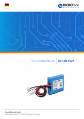Bicker Elektronik BP-LIO-1525 Benutzerhandbuch