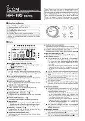 Icom HM-195 Bedienungsanleitung