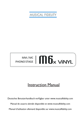Musical Fidelity M6x ViNYL Benutzerhandbuch
