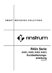 Rinstrum R42 Serie Kurzbedienungsanleitung