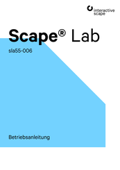 interactive scape Scape Lab Serie Betriebsanleitung