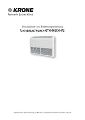 Krone GTH-18-MECH-V2 Installations- Und Bedienungsanleitung