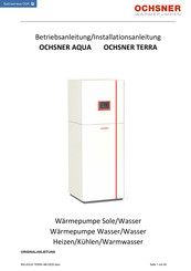 Ochsner AQUA Serie Betriebsanleitung/Installationsanleitung
