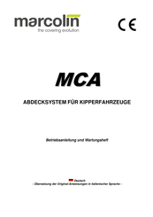 MARCOLIN MCA Betriebsanleitung Und Wartungsheft