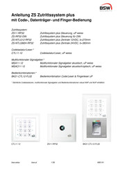 BSW SECURITY ZS-RP32-DIN Anleitung
