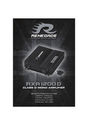 Renegade RXA 1200D Bedienungsanleitung