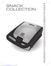 TEFAL SNACK COLLECTION SW853D12 Anleitung