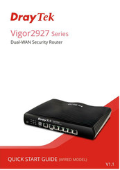Draytek Vigor2927 Serie Schnellstartanleitung