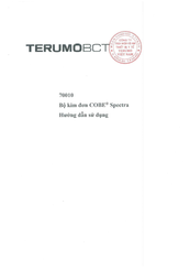 Terumo COBE Spectra 70610 Gebrauchsanleitung