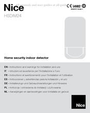 Nice HSDIM24 Installierungs-Und Gebrauchsanleitungen Und Hinweise
