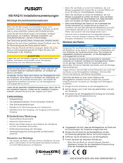 Fusion MS-RA210 Installationsanweisungen