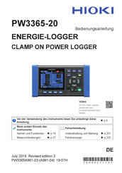 Hioki PW3365-20 Bedienungsanleitung