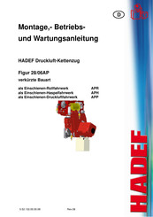 HADEF 28/06AP Montage-, Betriebs- Und Wartungsanleitung