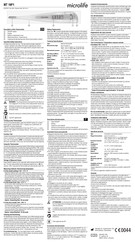 Microlife MT 19F1 Kurzanleitung