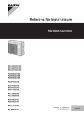 Daikin ARXM50N2V1B9 Referenz Für Installateure