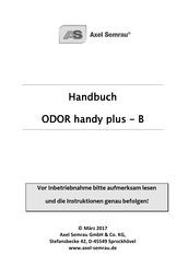 Axel Semrau ODOR handy plus Handbuch