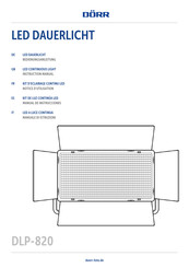 Dorr DLP-820 Bedienungsanleitung