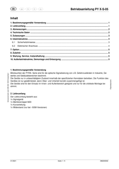 Pfannenberg PYRA serie Betriebsanleitung