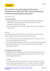 Jabra Engage 65 Verbindungsleitung