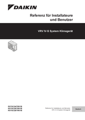 Daikin VRV IV-S RXYSCQ6TMV1B Referenz Für Installateure Und Benutzer