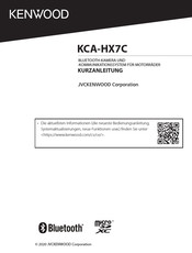 Kenwood KCA-HX7C Kurzanleitung