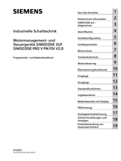 Siemens SIMOCODE 3UF Programmier- Und Bedienhandbuch