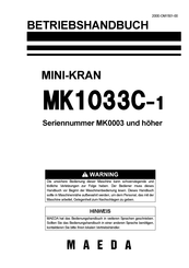 Maeda MK1 -1033C-1 Betriebshandbuch