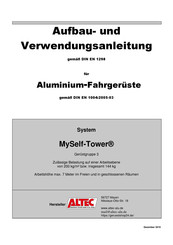 Altec MySelf-Tower 700 Aufbau- Und Verwendungsanleitung