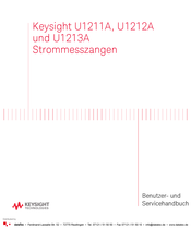 Keysight Technologies U1211A Benutzer- Und Servicehandbuch
