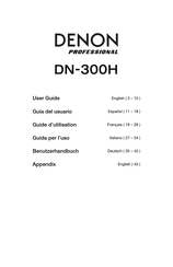 Denon Professional DN-300DH Benutzerhandbuch
