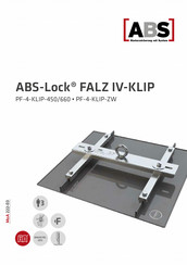 ABS PF-4-KLIP-ZW Montageanleitung & Sicherheitshinweise