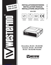 Westermo MA-44 AC Installations Anleitung