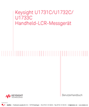 Keysight Technologies U1733C Benutzerhandbuch