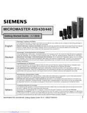 Siemens MICROMASTER 420 Startanleitung