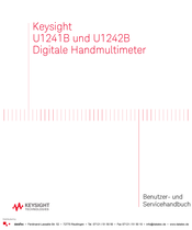 Keysight Technologies U1241B Benutzer- Und Servicehandbuch