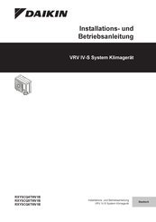 Daikin VRV IV-S RXYSCQ6TMV1B Installation Und Betriebsanleitung