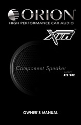 Orion Car Audio XTR1002 Bedienungsanleitung