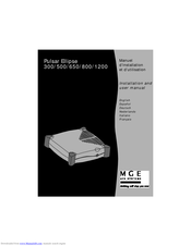 MGE UPS Systems Pulsar Ellipse 800 Bedienungsanleitung