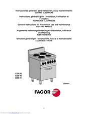 Fagor CE6-20 Allgemeine Bedienungssanleitung Für Installation, Gebrauch Und Wartung