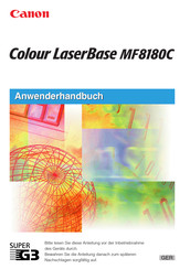 Canon Colour LaserBase MF8180C Anwenderhandbuch